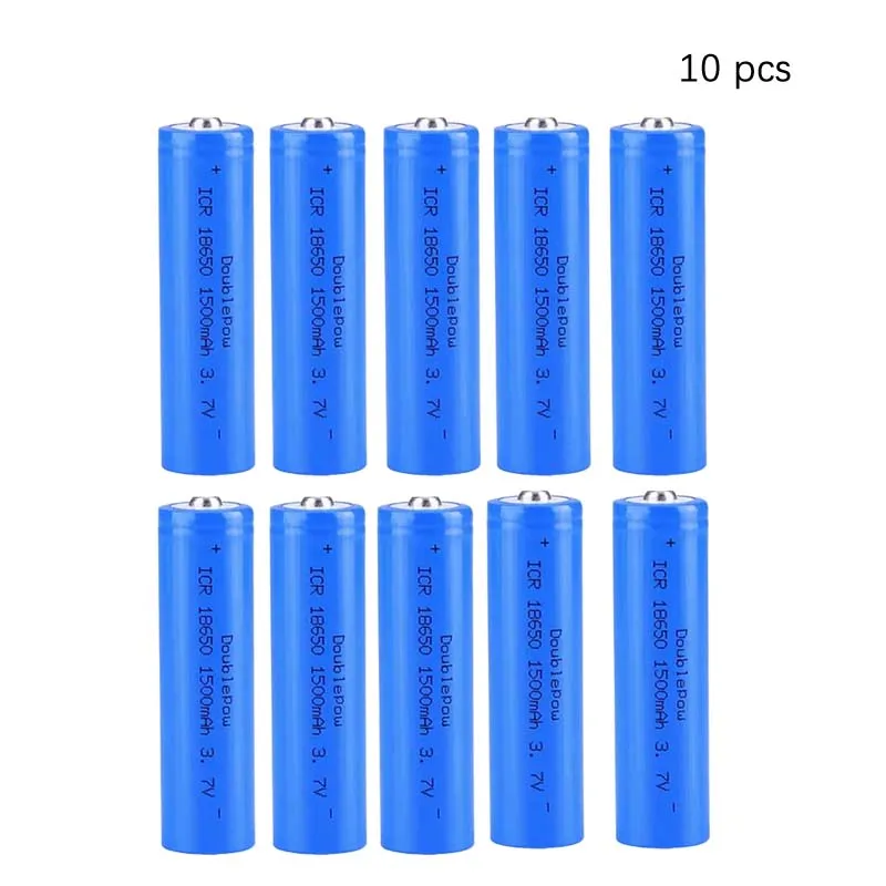 1-10PCS 18650 3,7V wiederaufladbare Lithium-Batterie mit 1500mAh, geeignet für Rasierer, Lautsprecher, Massagegerät, Spray, Schönheitsinstrument, Maus