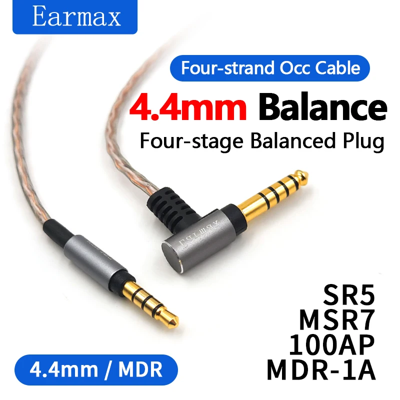 For SONY Audio Technica MSR7 SR5 MDR-1A 1000X XM2 XM3 1ABT Earphone Replaceable 4.4mm 2.5mm Balanced to 3.5mm Upgrading Cable