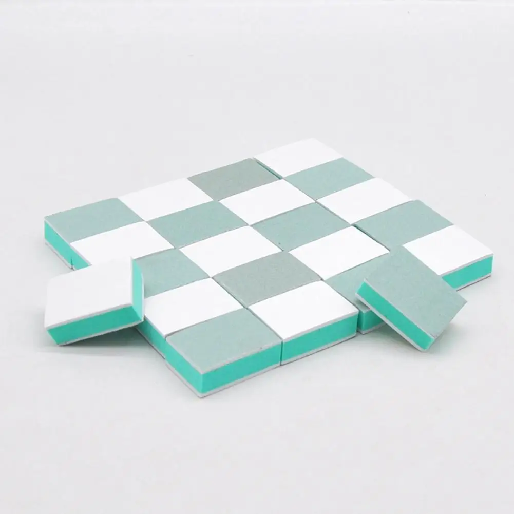 Bolsa cuadrada para uñas, limas de bloque de esponja, pulidores brillantes de grano 600/3000, amortiguador suave, herramienta de pulido de uñas doble de belleza, bloque de uñas W7M4