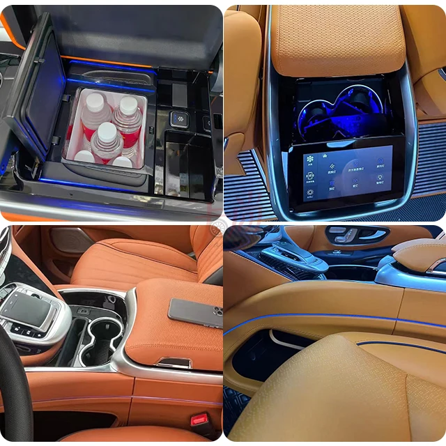 Applicable to maybenz Vito V260 w447 Armrest box central storage box with wireless charging touch screen Armrest modification