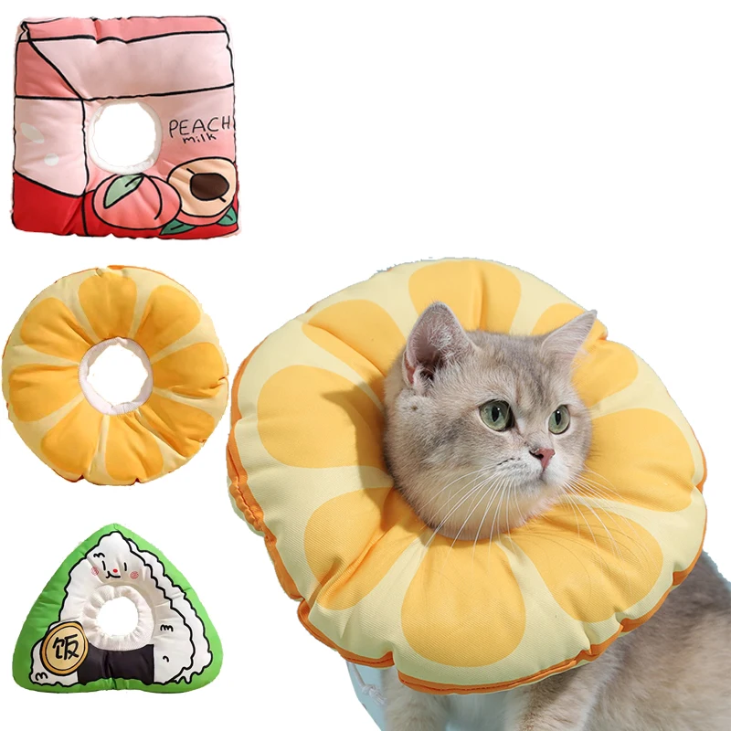 

Cat Elizabeth Collar Pet Neck Cone Soft Wearing Resistant Cat Accessories Cats Wound Anti-Bite Surgery Healing Protective Collar