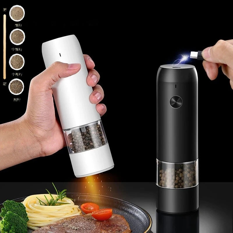 Xiaomi Electric Automatic Mill Pepper And Salt Grinder USB Charging Spice Salt Pepper Grinder With LED Light Adjustable Coarsene