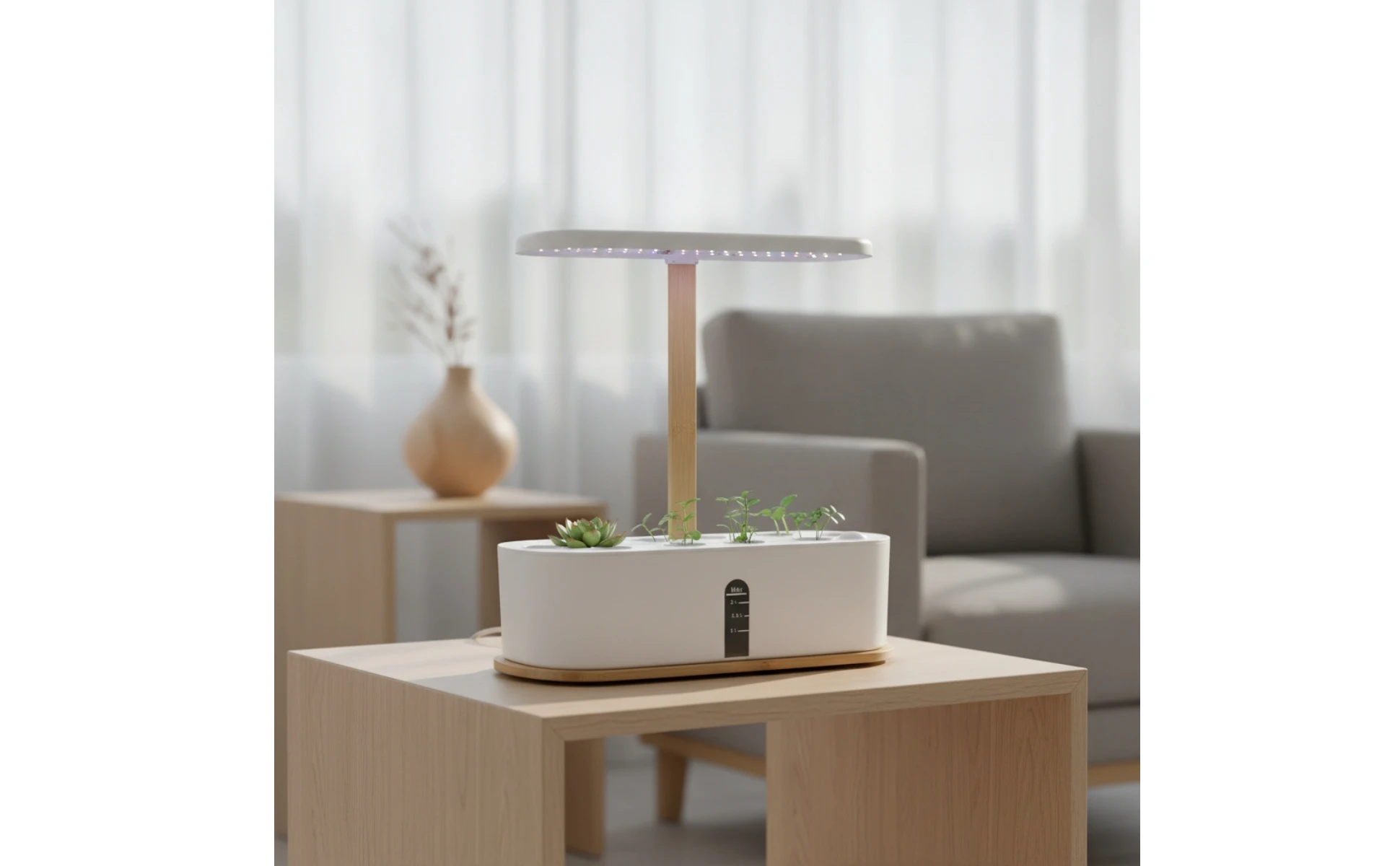 Hydroponic Planter with LED Grow Illumination areaSaving Indoor Hydroponic Garden Indoor Garden with LED Grow Light Fresh Slim