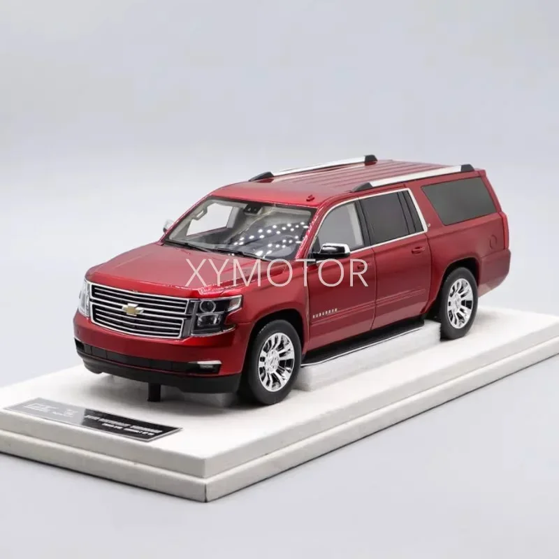 GOC 1:18 For Chevy Suburban SUV 2015 off-road vehicle Diecast Model Car Toys Gifts Red Hobby Display Ornaments Collection