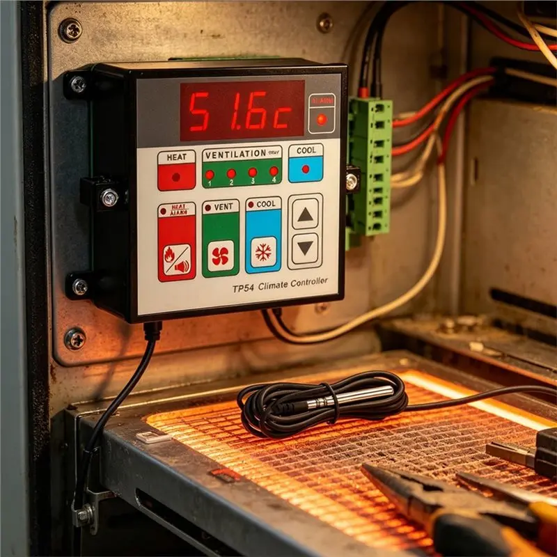 TP54 Climate Controller With NTC Sensor 4 Step Ventilation And Temperature Controller For Farmer-LICG