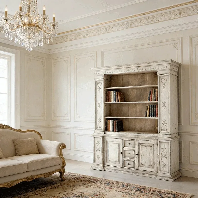 *Modern Luxury Cabinet Living Room Indoor Crafted of Oak Fine Veneers Display Cabinets