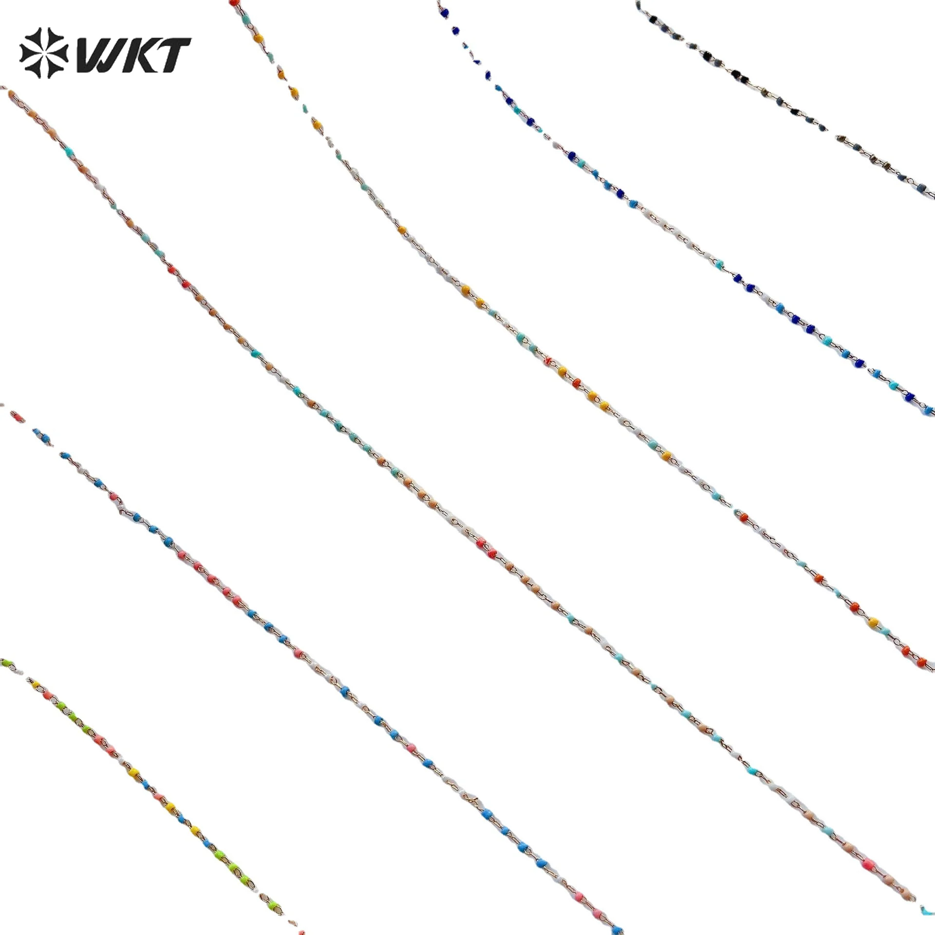 WT-RBC231 جديد وصول الملونة الدخن الخرز الوردية سلسلة سوار ذاتي الصنع أو قلادة الحرف اكسسوارات بيع بواسطة متر