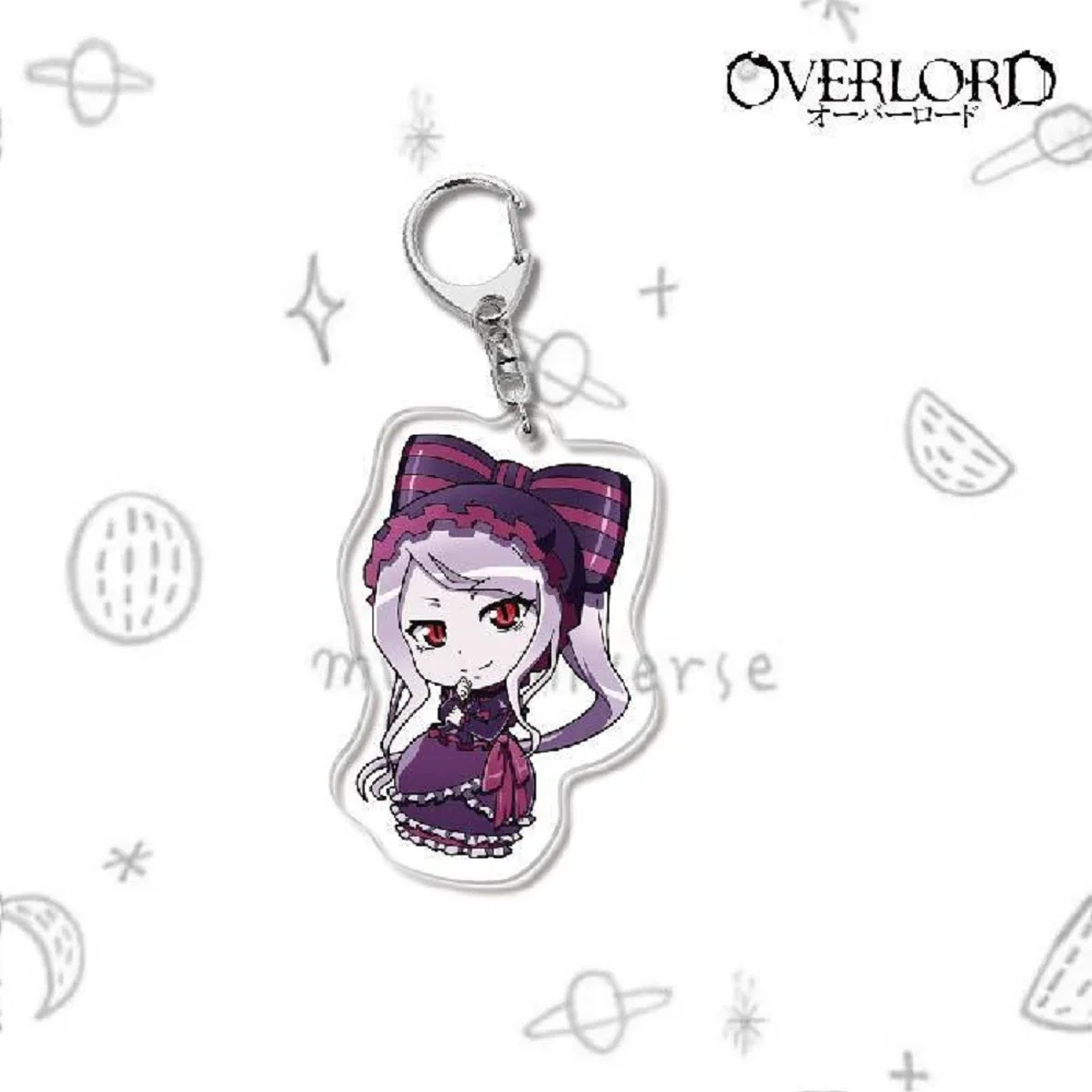 6CM Anime ​Peripherals Overlord Cartoon Acrylic Keychain Creative Trend Two-dimensional Cartoon Character Key Chain Pendant