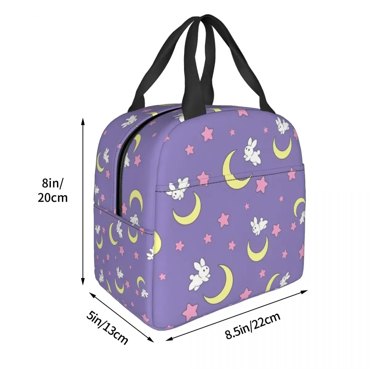 Rabbit Of The Moon Insulated Lunch Bags Portable Picnic Bags Thermal Cooler Lunch Box Lunch Tote for Woman Work Kids School