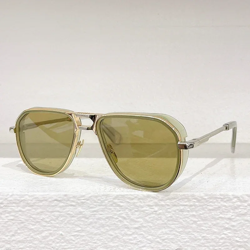 

JMMGF B Alloy Oval Sunglasses High Quality Brand Designer Men and Women Handcraft UV400 Optical Prescription Outdoor Eyeglasses