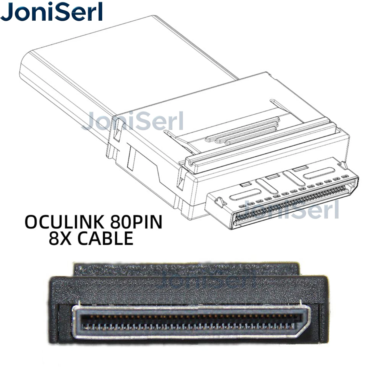 OCuLink PCIe SFF-8611 8i Active Cable – SFF-8611 8-Lane Male to Male – 16Gbps High-Speed Data Cable for SSD Backplane&Controller