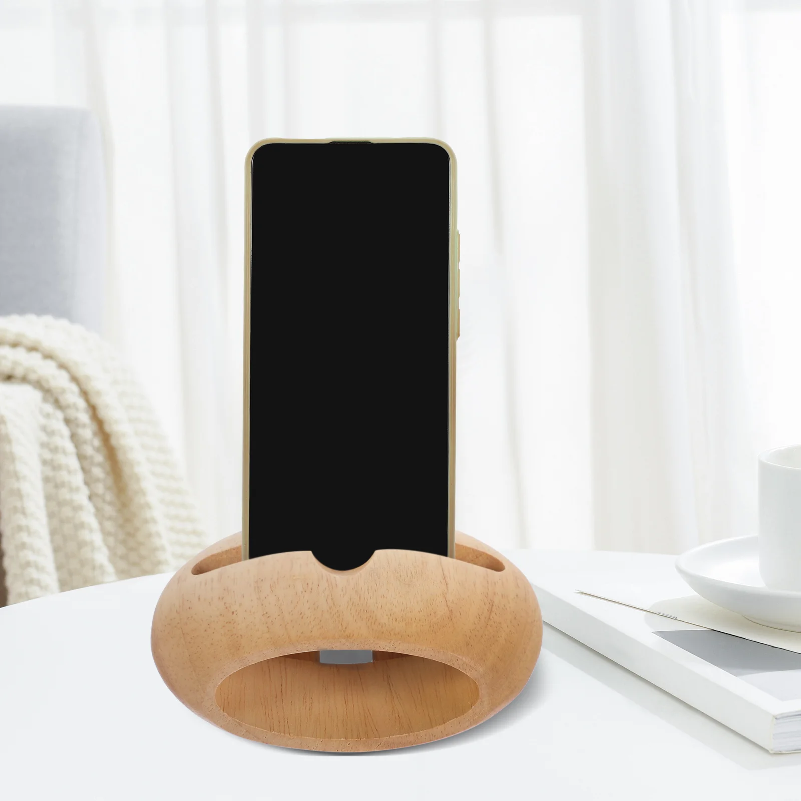 Cellphone Holder Stand Smartphone Speaker Stands Mobile Bamboo Sound Amplifying