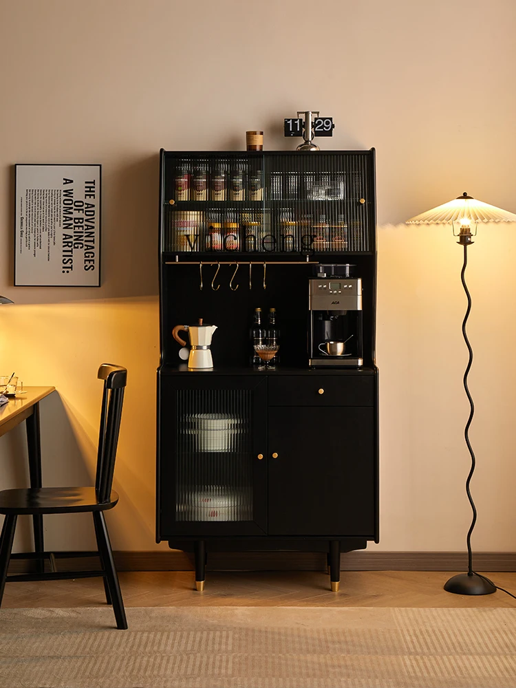 Tqh Solid Wood Sideboard Modern Minimalist Coffee Cabinet Living Room Wine Cabinet Water Bar Cabinet