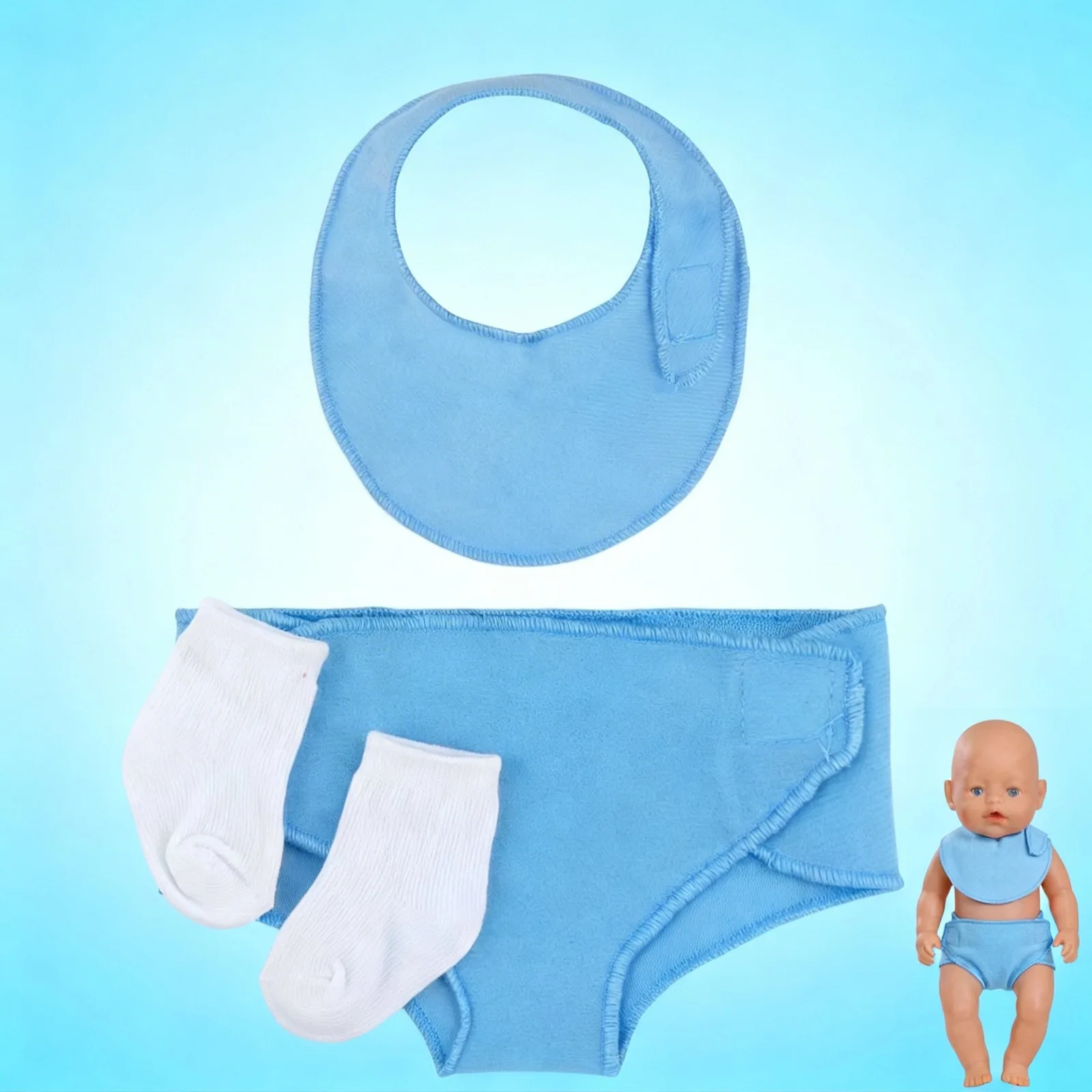 Doll Drool Bib Underpants For 43Cm Baby Doll&18Inch American Doll Clothing Accessories,Our Generation Doll Pop Girl's Toys Gift