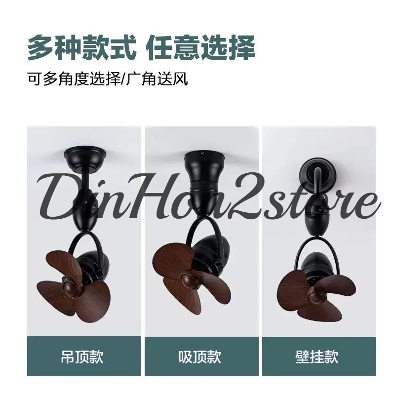 Fan light new creative shaking small ceiling fan restaurant cafe study kitchen internet cafe ceiling fan