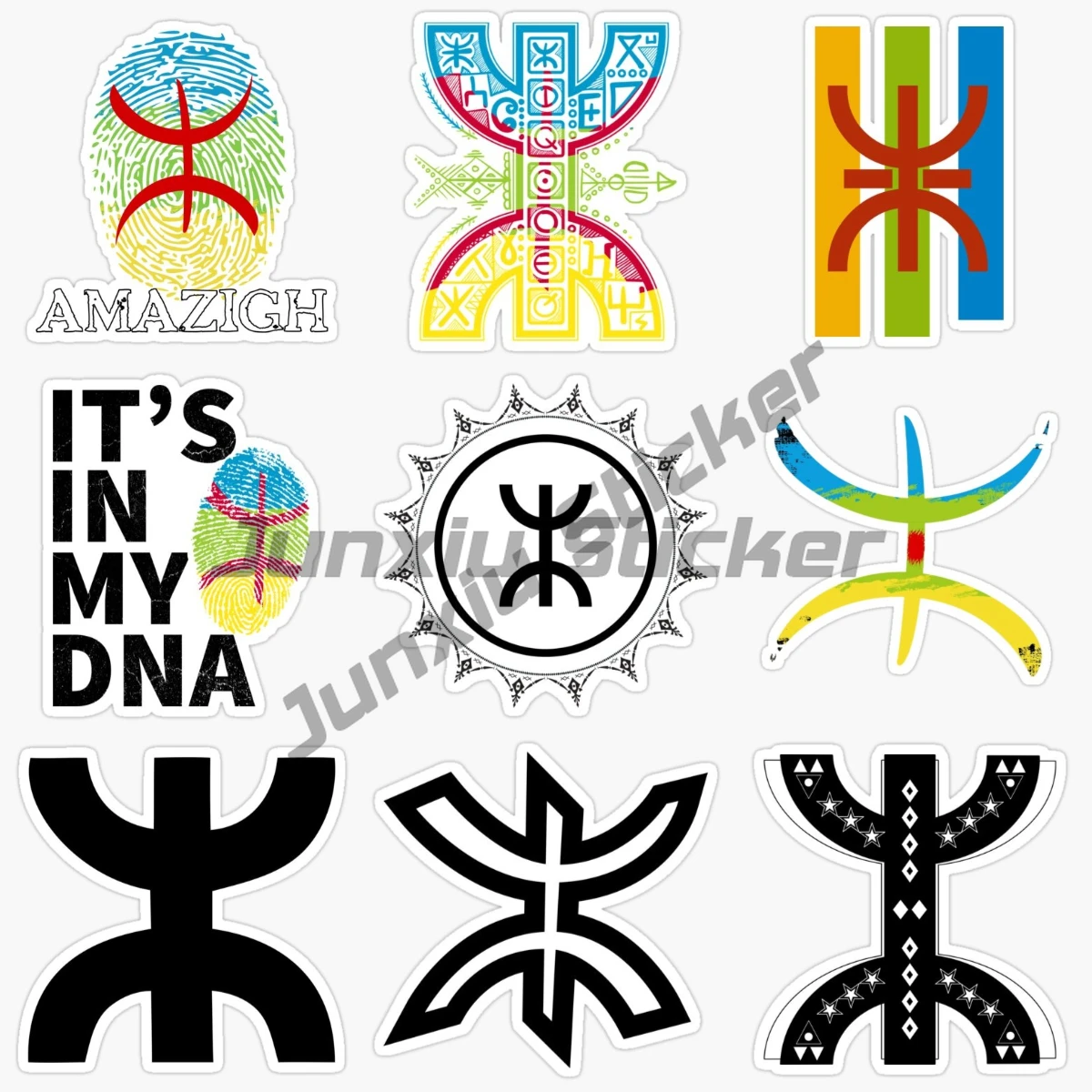 

Creative Decals Flag AMAZIGH Berbers Kabyle for Motorcycle Laptop Car RV SUV Wall Vinyl Self-adhesive Car Stickers