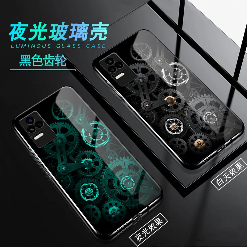 Phone Case For Redmi K50 Pro Case Luminous Tempered Glass Cover For Xiaomi Redmi K50 Ultra Gaming Case Cover Glowing in Dark