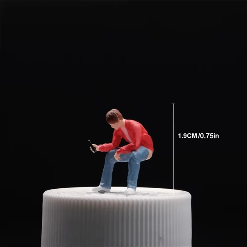 Modelo a escala T84C-1/64, escala 1/64, modelo Squattingcrap Man en escala para escenas arquitectónicas y modelos de coches 1:64