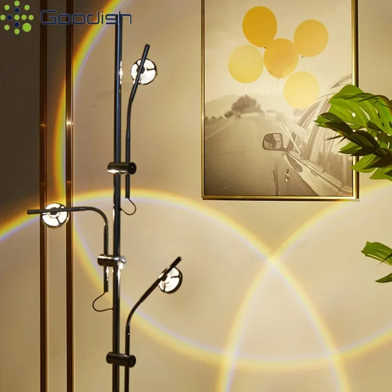 Modern Minimalist Nordic LED Floor Lamps Contemporary Rainbow Branch Art Creative Lights for Bedroom Home Decoration Chandelier