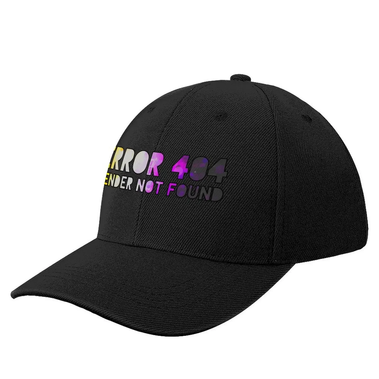 

Error 404 - Gender Not Found Enby/Black Baseball Cap Sunhat fishing hat Hip Hop Female Men's