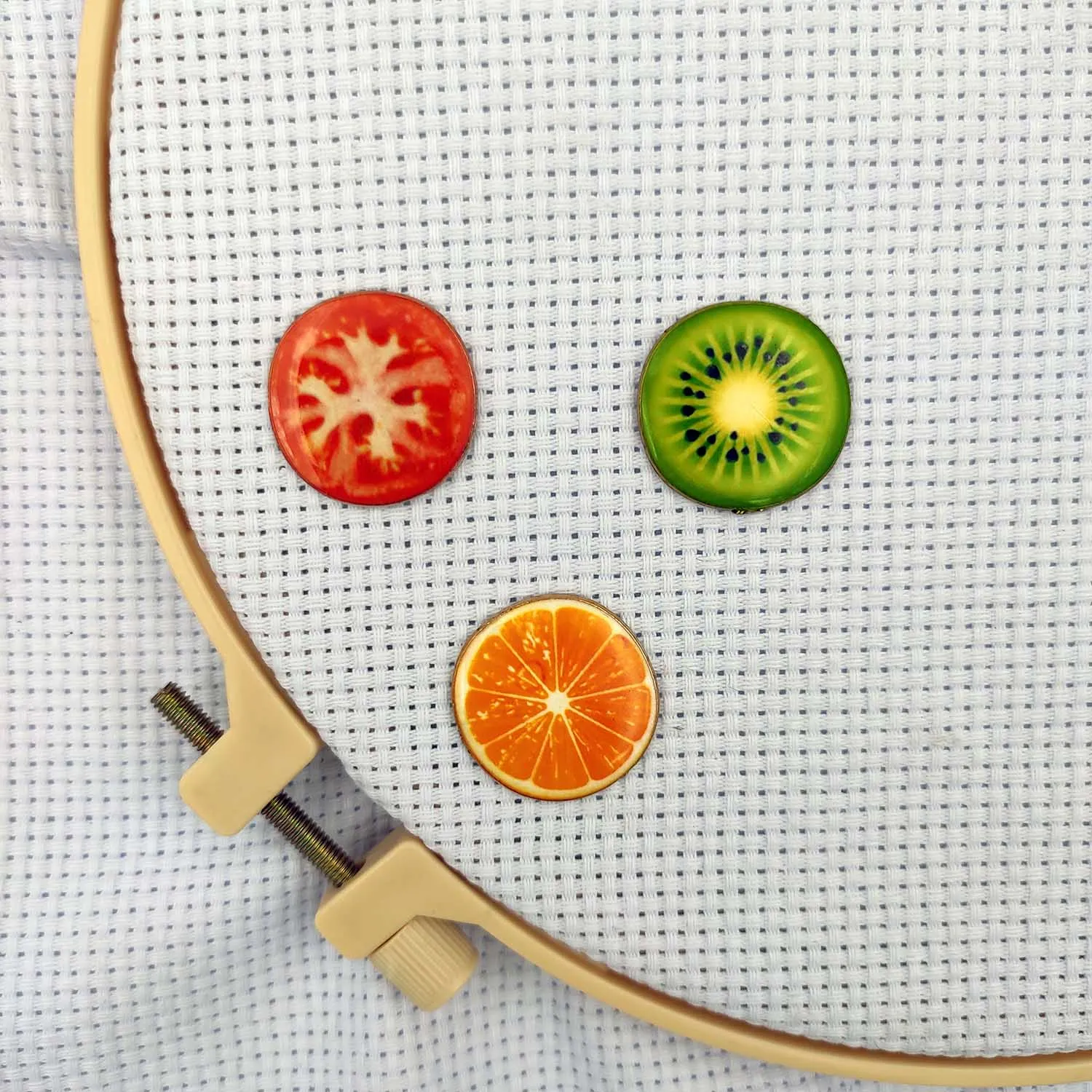 Needle Minder Magnetic Set of 3 Fruit Needle Magnet Pin Holder Cross Stitch Embroidery Project DIY Needle Keeper Finder Sewing
