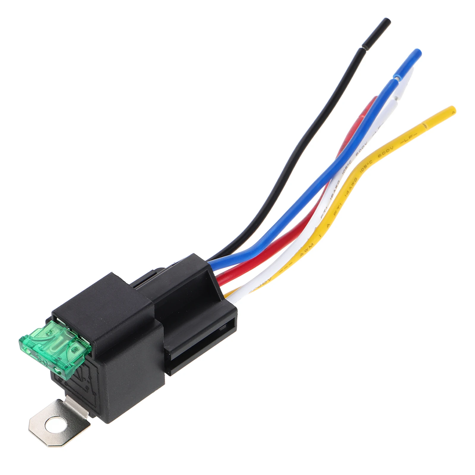

Automotive Fuse Holder 30A Builtin Circuit Protection Car Electrical System Safety Metal Plastic Stable Reliability
