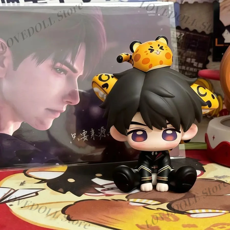 

8cm Game Love and Deepspace Caleb Cosplay Q Version PVC Doll Model Desktop Toy Mascot Ornament Xmas Birthday Gift