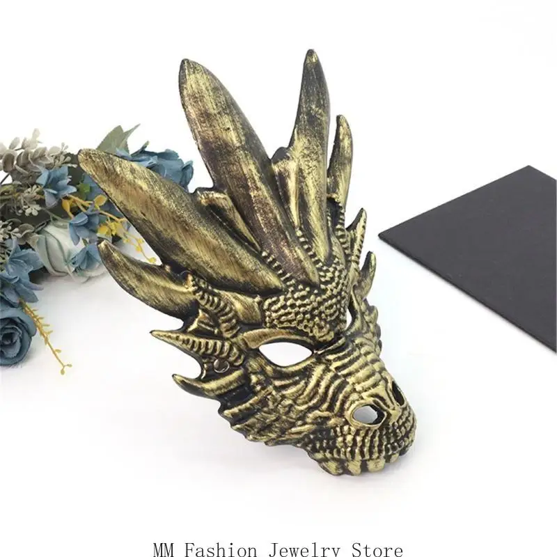 D0UB smoka głowa maska ​​maskarada maska ​​na Halloween maska ​​pełna twarz maska ​​dla kobiet mężczyzn