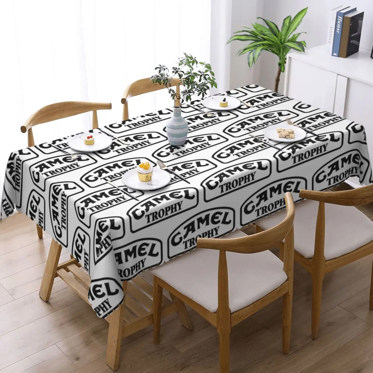 Camel Trophy Black Tablecloth Restaurant Kitchen Rectangular Tablecloth Festival Party Decorations Tablecloth Dining Table Cover