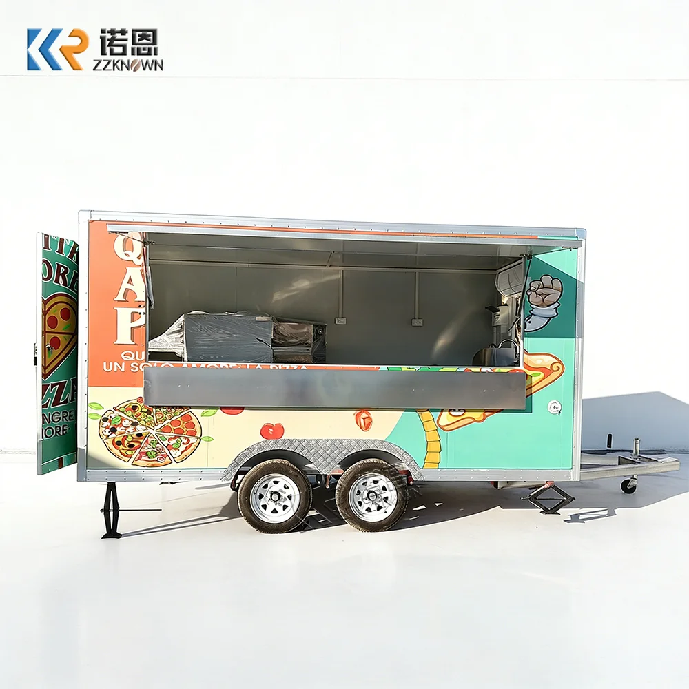 

Custom Size Food Cart Mobile BBQ Trailer Coffee Truck Ice Cream Cart Mobile Coffee Fast Food Trailers Fully Equipped