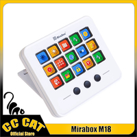 Mirabox M18 Stream Deck Keyboard 18Keys DIY Macro Buttons Visual Desktop Keyboard Adjustable Console Stand Touch HA Custom