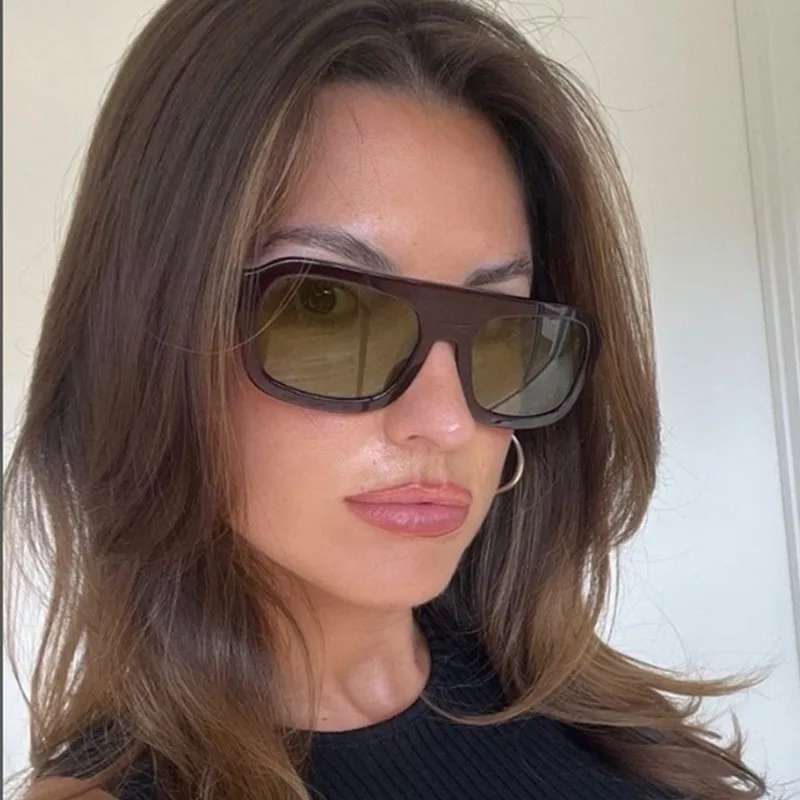 

European American Style Sunglasses Women Square Shape Big Size Sun Glasses Women Fishing Driving Men Sun Glass