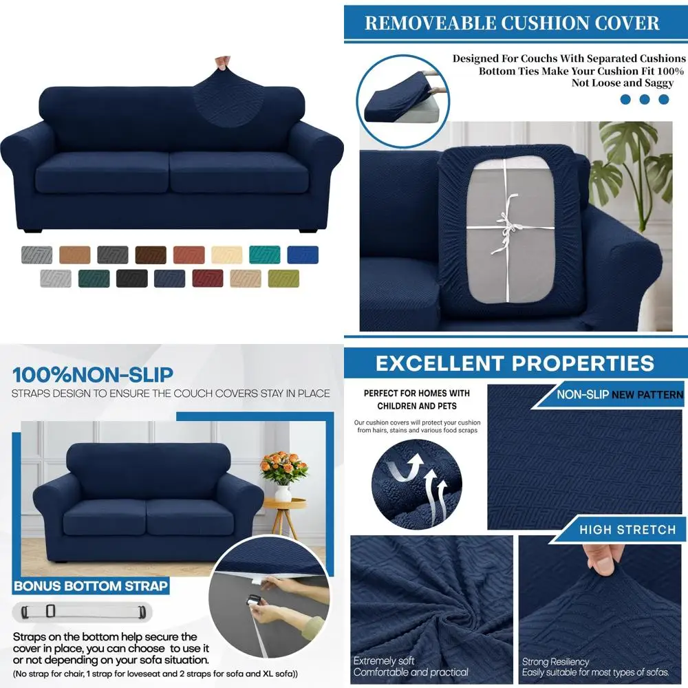 

Universal Stretch Sofa Covers for 2 Large Seats - Extra Large Cushion Sofa Cover Set, Perfect for Loveseats, 2025 New Collection