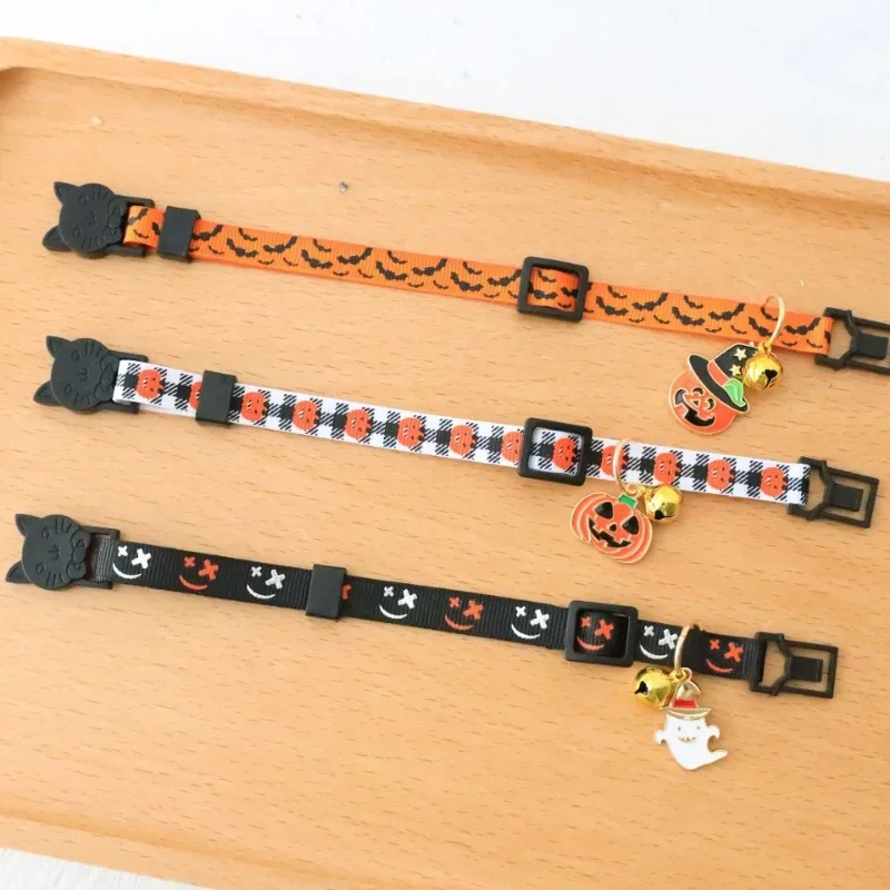 Halloween Cat Collars Adjustable Pet Collar Dog Necklace Kitten Puppy Pendant Pet Products Cat Accessories Halloween Decoration