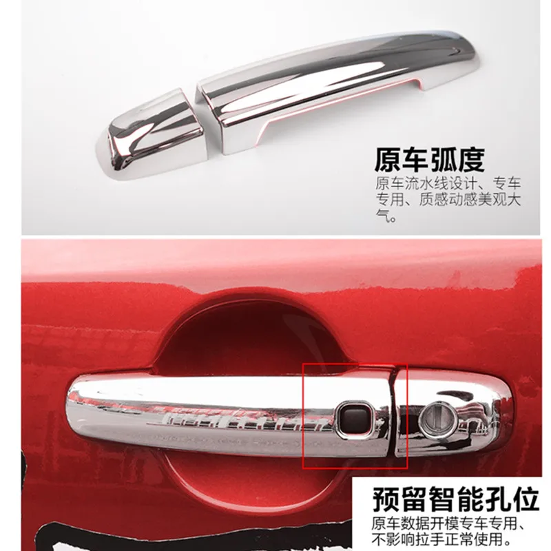 For Suzuki Vitara 2016 2017 2015 ABS Chrome Door Handle Cover Side Door Handle Bowl Protector Trim Car Accessories