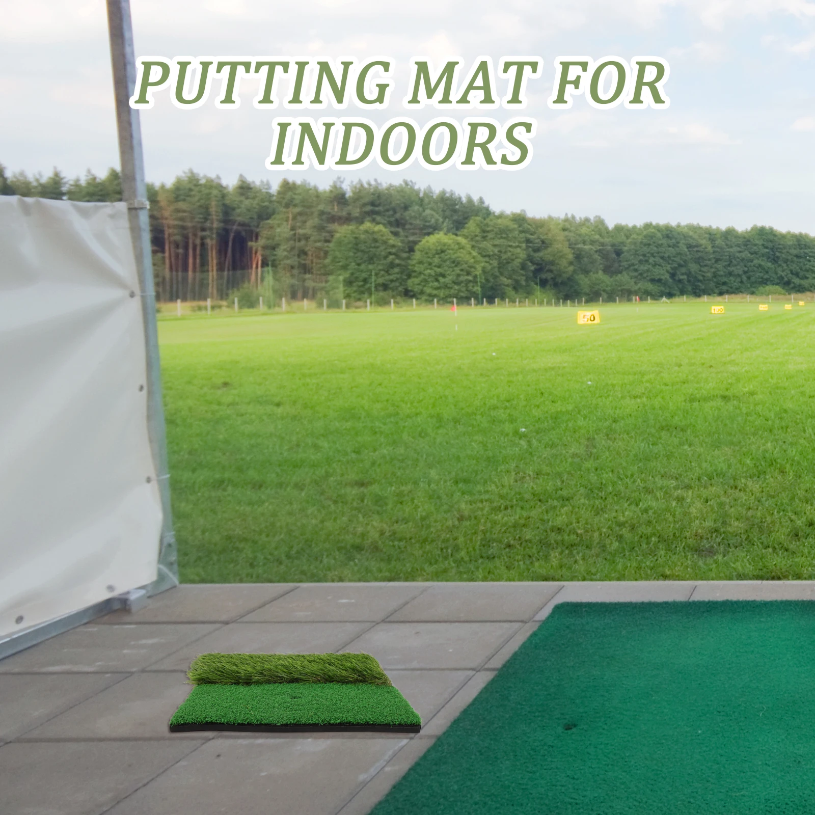 

Тренировочный коврик для гольфа, многоразовый искусственный газон для использования в помещении и на открытом воздухе, реалистичный портативный тренировочный коврик для гольфа для начинающих Pros