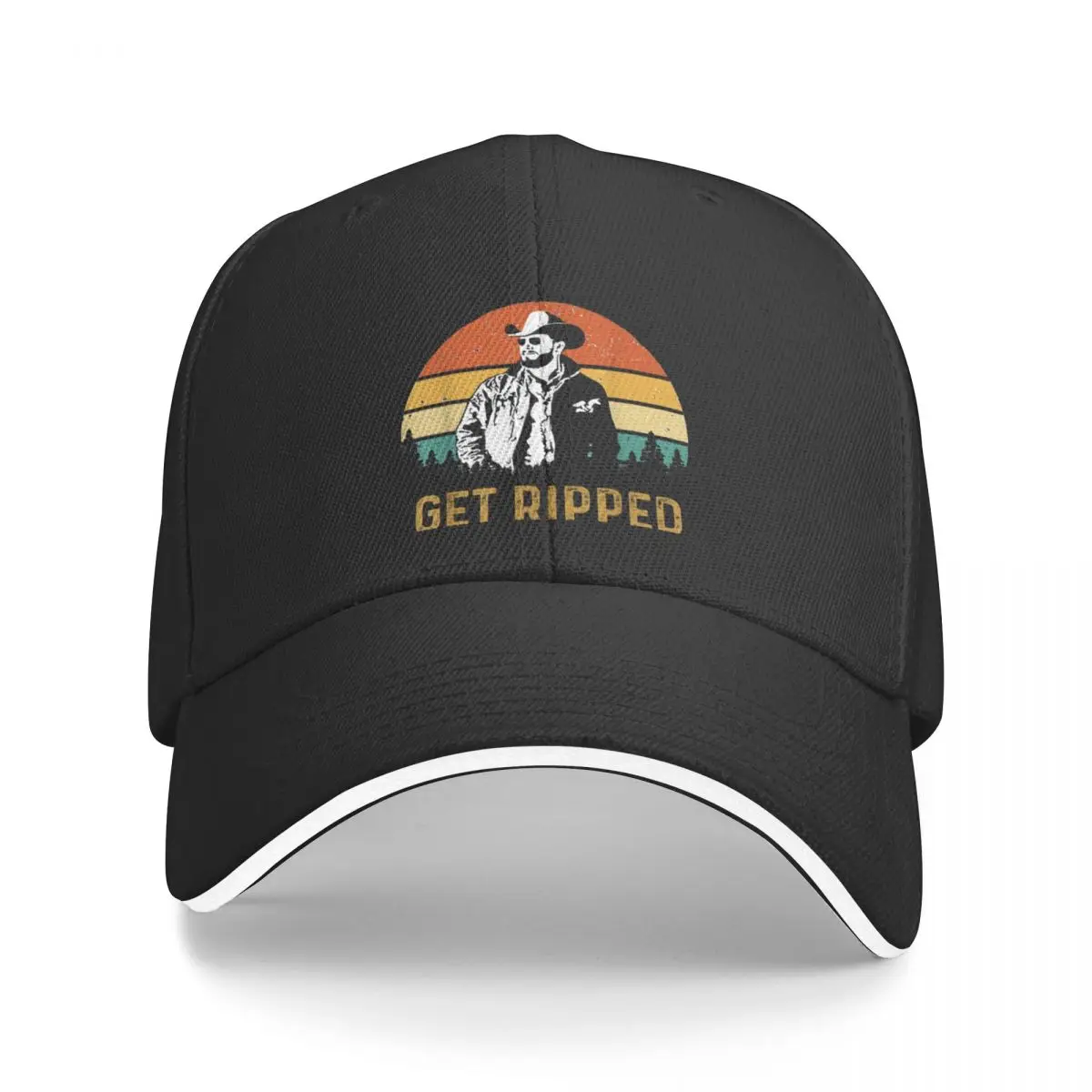 

Retro Vintage Get Ripped Rip-Wheeler Baseball Cap Rugby Big Size Hat Trucker Cap Women's Beach Men's