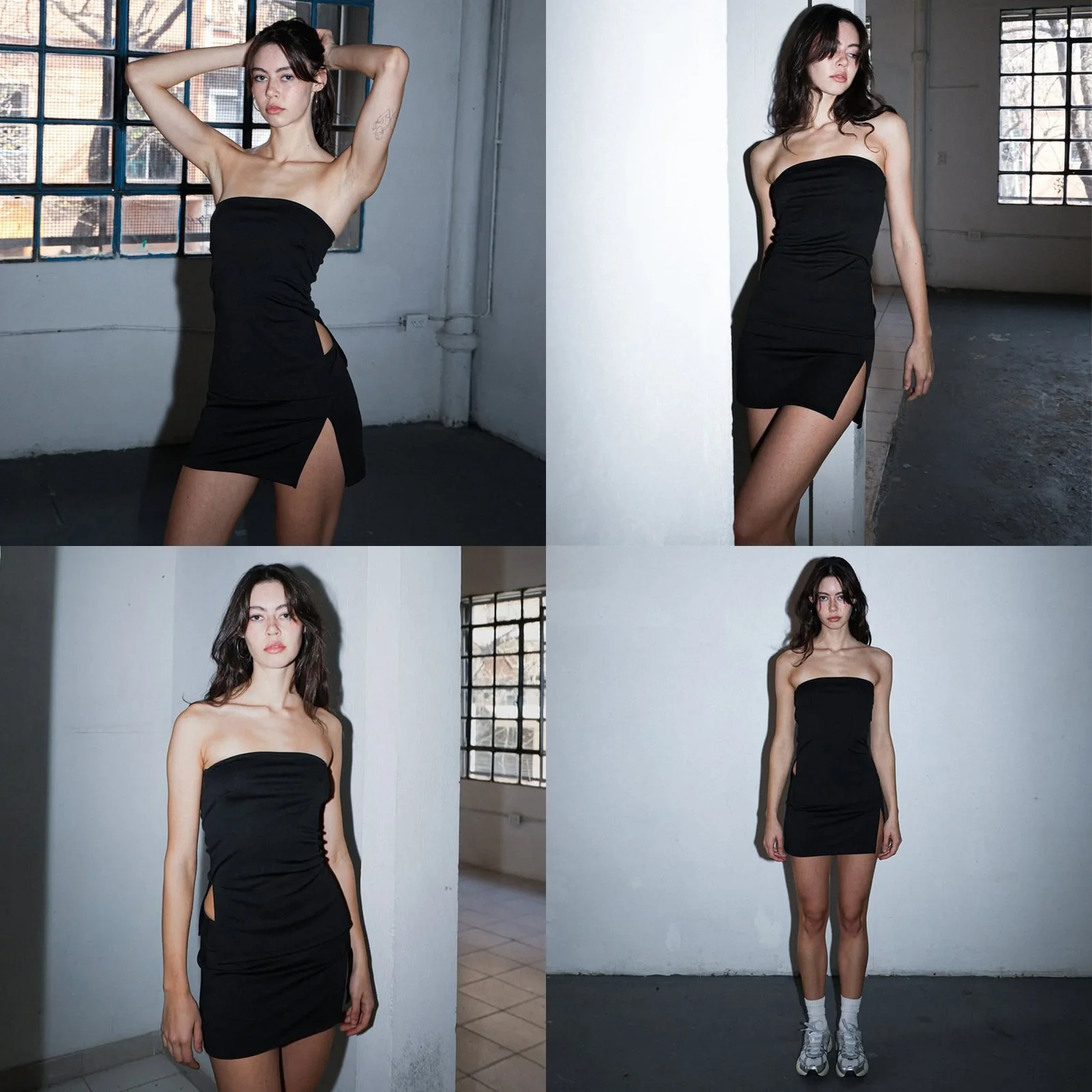 Sexy Matching Set 2 Piece Outfits Tube Top Bodycon Mini Skirt Set Spring Summer Tee Blouse Jumpsuit Playsuit