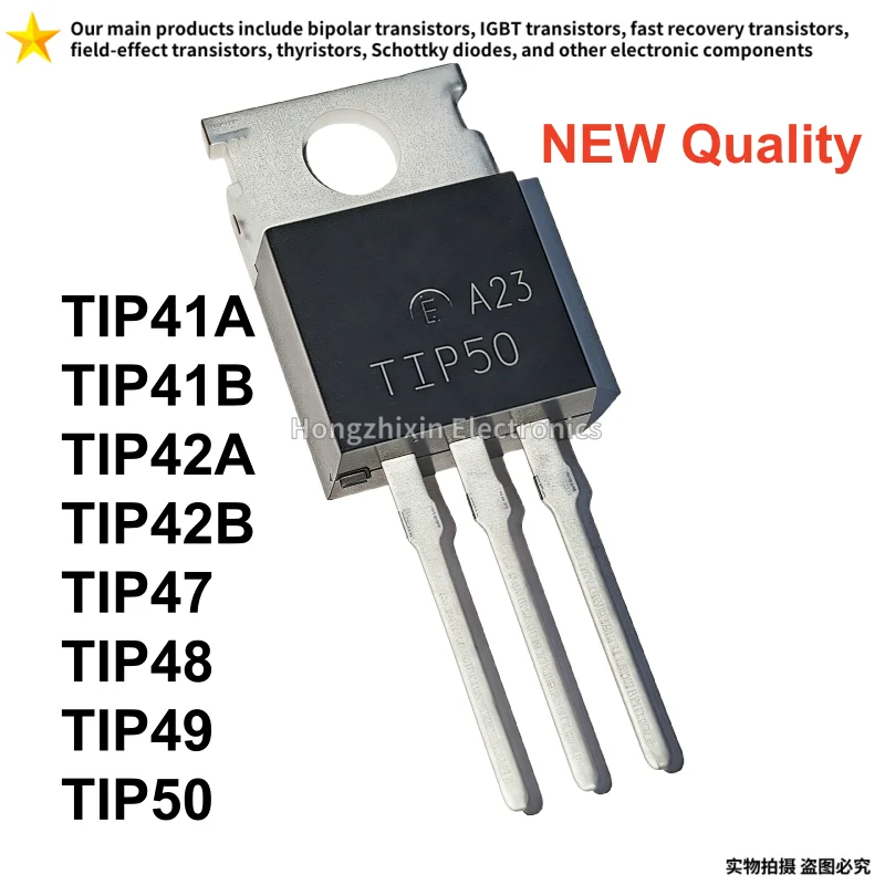 10PCS NEW TIP41A TIP41B TIP42A TIP42B TIP47 TIP48 TIP49 TIP50 TO-220 Power Transistor