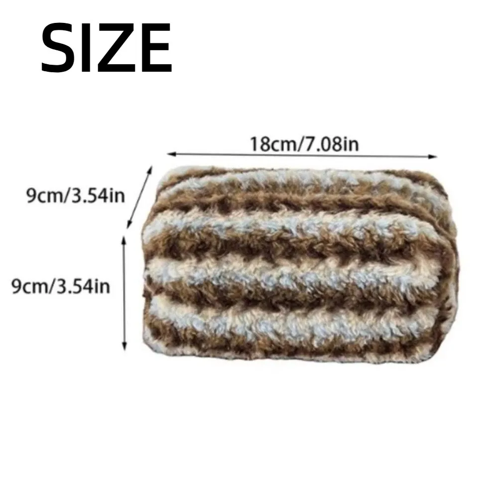 حقيبة مستحضرات التجميل النسائية الكلاسيكية ذات سعة كبيرة، حقيبة مكياج مخططة محمولة، تصميم مخطط، منظم مكياج خفيف الوزن #6