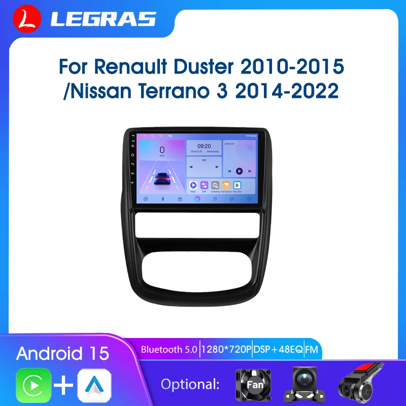 

Carplay Intelligent Systems For Renault Duster 2010-2015 For Nissan Terrano 3 2014-2022 Android Auto GPS Car Radio FM DSP Radios