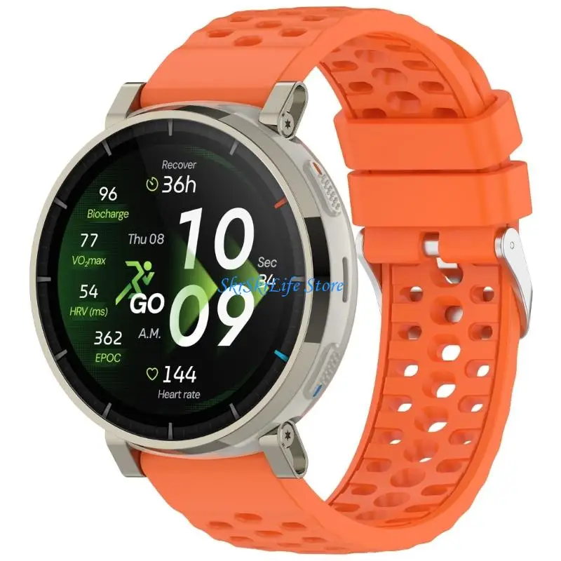 E65E Smartwatch Silicone Watchband Soft Watch Straps With Quick Release Pin for Active 3 Sports Watch