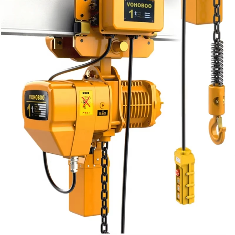 VOHOBOO HHBB Electric Chain Hoist Crane in Stock Brand Hot Selling 1ton 2ton 3ton 5ton 10 Ton 15 Ton 20 Customized Provided