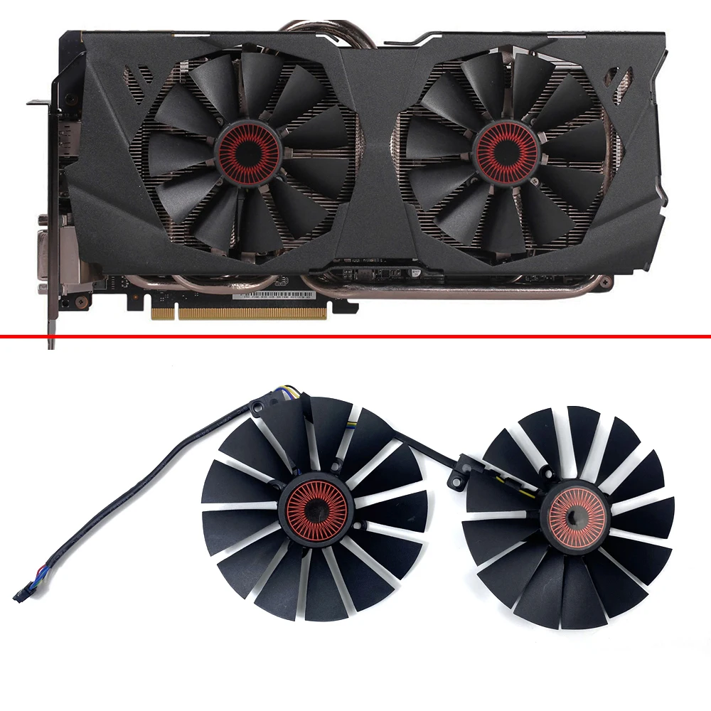 Cooling Fan 95MM 5PIN FD10015H12S GTX980 970 R9 380 GPU FAN For ASUS STRIX GTX 970 980 780 TI R9 380 Graphics Video Card Fans