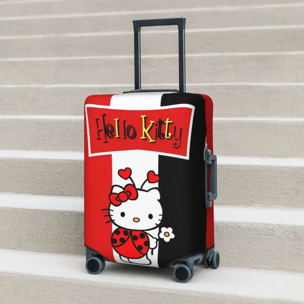 Kawaii Hello Kitty Sanrio Anime Suitcase Cover Holiday Cruise Trip Elastic Luggage Accesories Protector