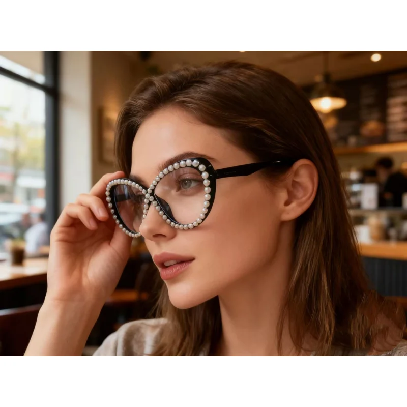 

Anti Blue Light Reading Glasses Women Hand Made Fashion Eyeglasses Optical Glasses Frames for Woman