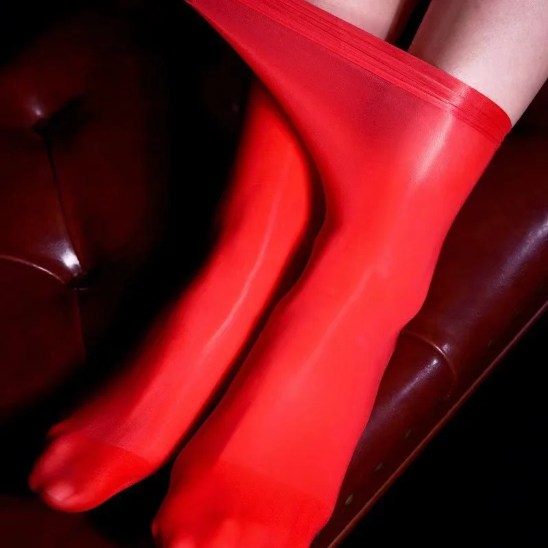 جوارب حريرية ناعمة زيتية قابلة للتنفس وغير قابلة للكسر، جوارب مرنة من النايلون الشفاف اللامع ورقيقة للغاية للرجال والنساء ملونة #1