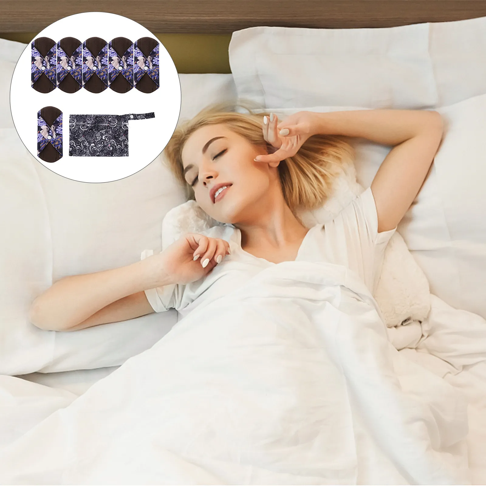 7pcs-bamboo-charcoal-sanitary-pads-washable-reusable-menstrual-napkins-for-women-postpartum-incontinence-premium-cotton-fiber