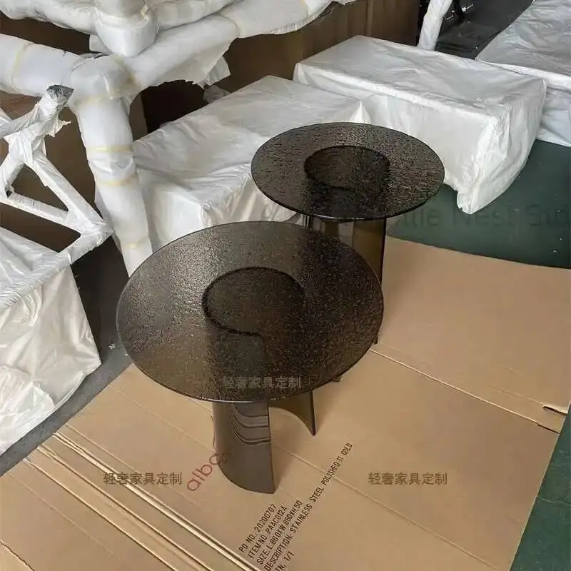 

Nordic Patio Coffee Tables Theater Mid Century Round Clear Entryway Side Table Aesthetic New Round Stolik Kawowy Home Furniture