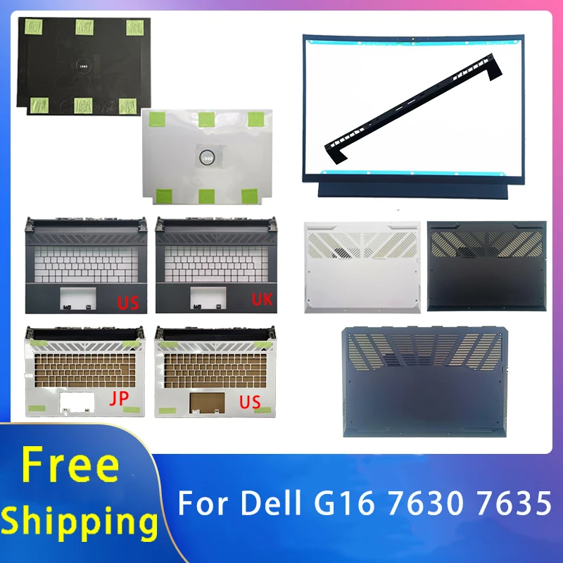 

New For Dell G16 7630 7635 ;Replacement Laptop Accessories Lcd Back Cover/Palmrest /Bottom With LOGO Black White